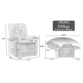 thumbnail image 6 of Recliner Chair for Adults, Recliner Chair with Massage and Heat, Lounge Chair Message Chair for Living Room, Adjustable Modern Reclining Chair with Manual Control and Side Pocket, Brown, 6 of 13