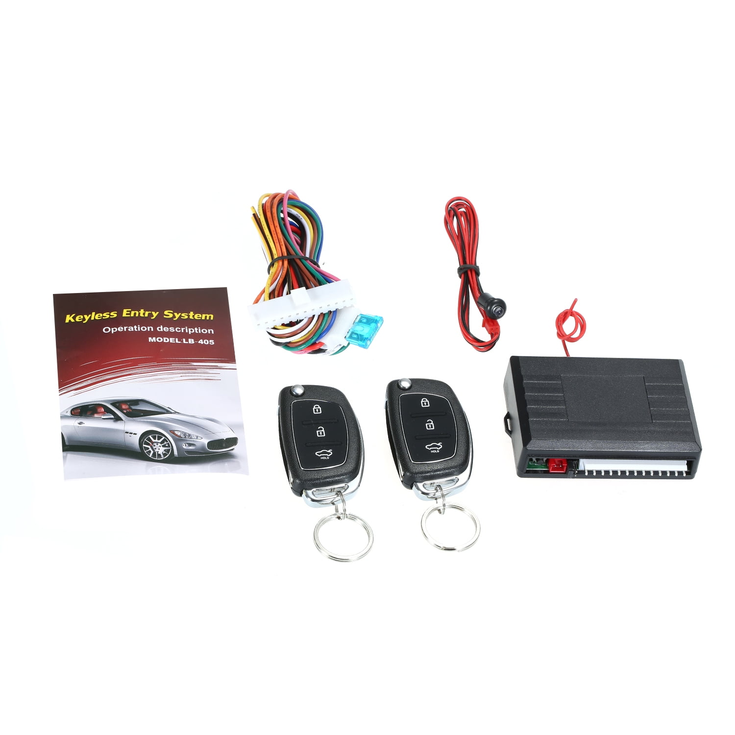 Universal Car Auto Remote Central Locking Lock Upgrade Kit Keyless Entry 2 Fobs