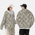 thumbnail image 4 of Balery Sketch Squirrels Linen Men's Women's UPF 50+ Sun Protection Lightweight Hoodie Performance Long Sleeve Shirt for Fishing Running-, 4 of 7