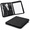 Black, variant on Black PU Leather 3 Ring Zipper Portfolio Binder A4 Organizer Fits Up To 13" Laptop