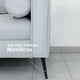 thumbnail image 5 of Sofá Berlín 2 Plazas Sillón Tela De Lino Moderno Minimalista (Gris claro) ilios innova berlin 2 plazas gris claro, 5 of 9