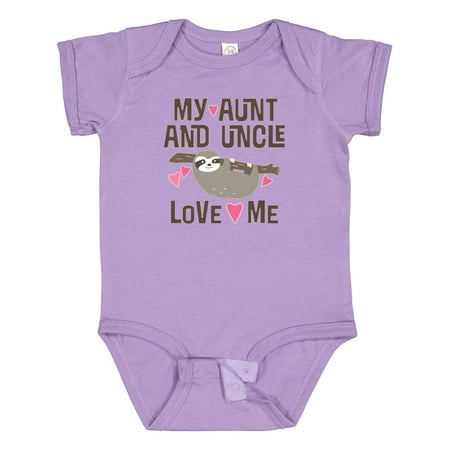 

Inktastic My Aunt and Uncle Love Me Sloth Girls Baby Bodysuit
