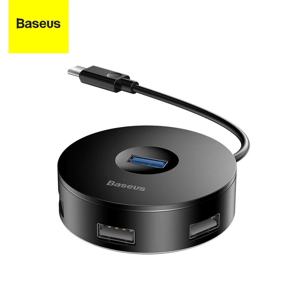 Baseus USB HUB External 4 Ports USB 3.0/USB C Hub Splitter to USB 3.0 3 USB 2.0 