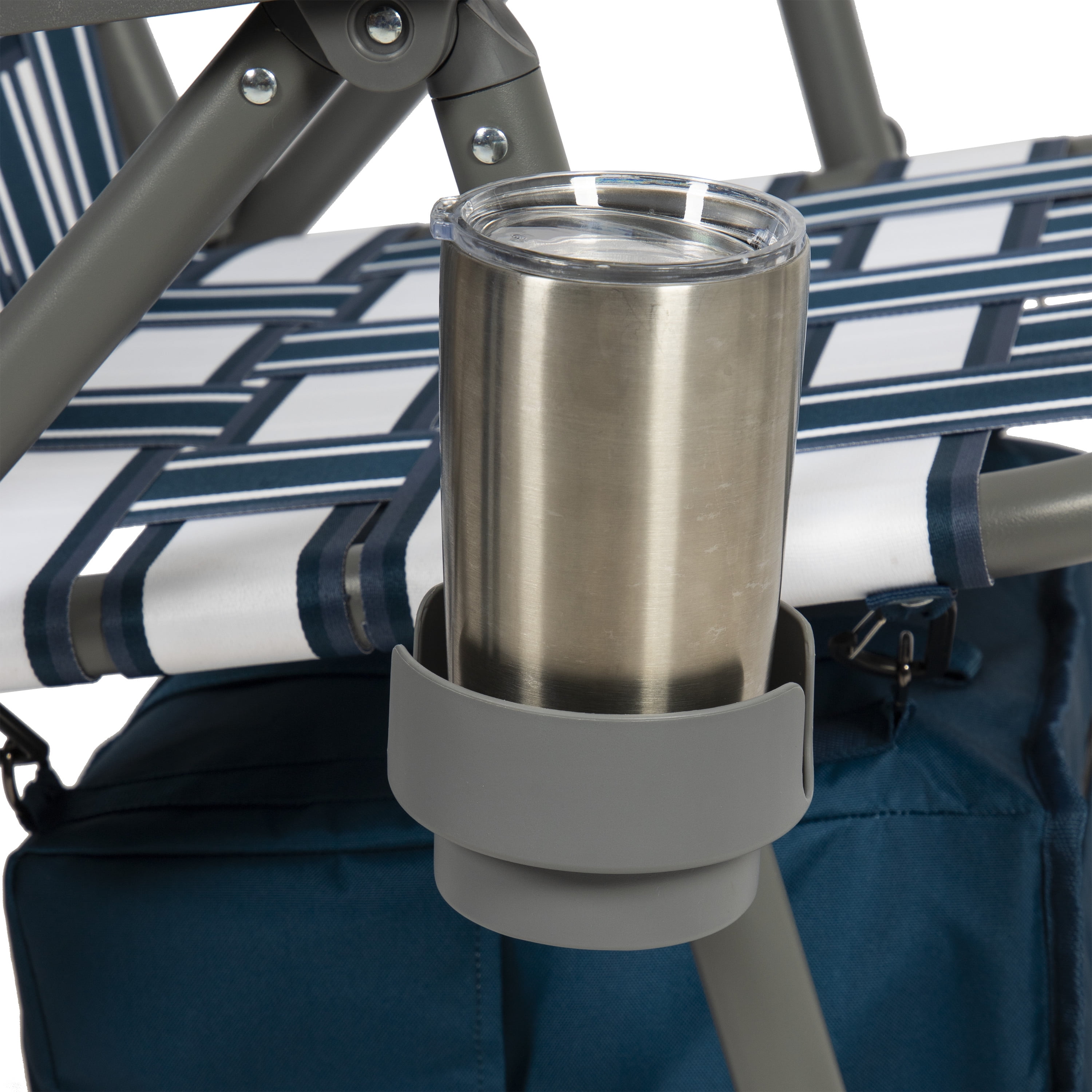 Ozark Trail Folding Web Chair with Cooler - Blue