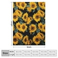 thumbnail image 4 of MDO Sunflower Gifts Blanket, Double Sided Print Throw Soft Warm Lightweight Blanket for Women Birthday Christmas, Home Living Room Decor Black 50"x60", 4 of 6