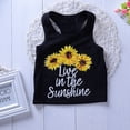 thumbnail image 5 of pop seller 2PCS Toddler Baby Kids Girl Summer Clothes Live In The Sunshine Sunflower Vest Tank Tops+Denim Short Pants Outfit Set, 5 of 6