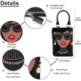 thumbnail image 2 of Bolso de mano tipo cartera de cuero con asa superior, personalizado, en 3D, para mujer, bandolera de hombro, 2 of 5