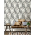 thumbnail image 2 of NuWallpaper Bauhaus Weathered Wood Peel & Stick Wallpaper, 216-in by 20.5-in, 2 of 6