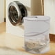 thumbnail image 5 of Cesto de malla para ropa sucia, plegable, con cordón superior, ideal para guardar ropa, viajar, dormitorios y habitaciones (gris o blanco), 5 of 7