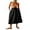 Black, variant on Gupgi Women Bubble Skirts Loose Long Skirt Casual Elastic Waist Solid Color Puffball Skirt for Summer