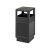 Safco Safco Canmeleon Side-Open Receptacle, Square, Polyethylene, 38 gal, Textured Black 9476BL