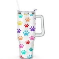 thumbnail image 2 of Double-Walled Dog Lover Coffee Tumbler 40oz - Durable Stainless Steel Mug with Handle & Straw - Cute Gift for Women, 2 of 7