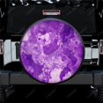 thumbnail image 1 of Purple and Gold Marble Pattern Polyester Universal Spare Wheel Tire Cover Wheel Covers for Trailer RV SUV Truck Camper, 1 of 5