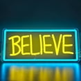 thumbnail image 1 of Letrero de neón Ted Believe Lasso para dormitorio, LED regulable, 1 of 7