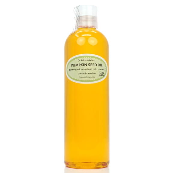 Dr. Adorable - 100% Pure Pumpkin Seed Oil Organic Cold Pressed Unrefined Natural Hair Skin Anti Aging - 12 oz