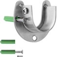 thumbnail image 3 of Soporte de tubo para armario de 2 piezas, soporte de barra para armario de acero inoxidable, soporte de barra con abrazadera ajustable, soporte de barra para armario en forma de U para soporte de gab, 3 of 5