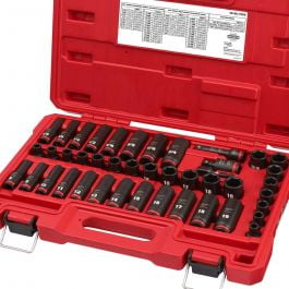 

1 Set Milwaukee 49-66-7009 Shockwave Impact 3/8 Dr Sae/Metric Deep 6Pt Set 43Pc