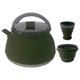 thumbnail image 1 of Boornilla Plegable Cuidado La Té 1.5L Hervidor Silicona Con Manija Acero Inoxidable Bottom para Senderismo, 1 of 9