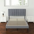 thumbnail image 4 of Full Bed Frames with Headboard, Upholstered Platform Bed with Wood Slats 800 lbs Support , Noise Free, No Box Spring Needed, Gray, 4 of 10