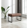 thumbnail image 5 of 7th Haven Inc. WOVENBYRD 30.5" Decorative Pillowtop Ottoman Grey Velvet, 5 of 5