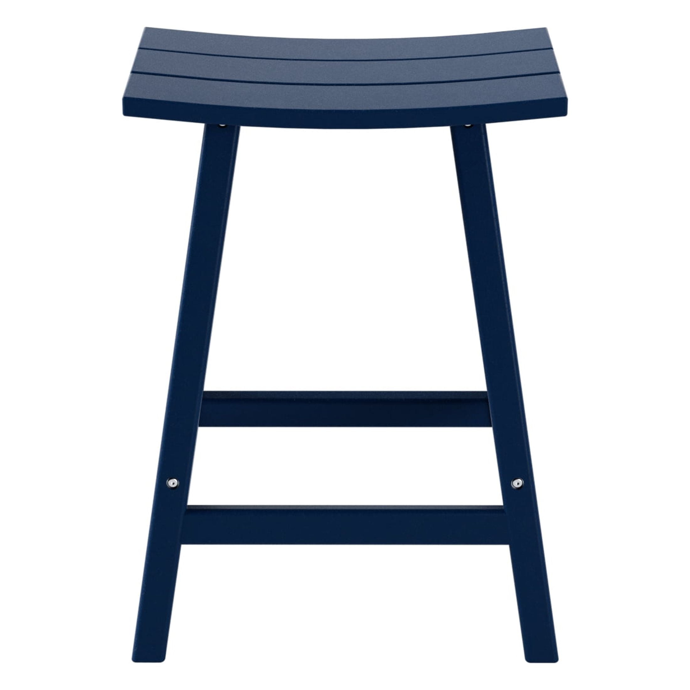 GARDEN 24" Inches Adirondack Plastic Outdoor Bar Stools (Set of 2), Navy Blue