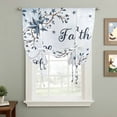 thumbnail image 2 of Texas Star Country Balloon Curtains for Bedroom/Front Door/Bathroom, Blue Farmhouse Branches Tie Up Curtains 63 Inch Length Light Filtering Kitchen Curtains Shades for Windows 46"x63", 2 of 8