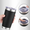 thumbnail image 7 of Zulay Kitchen 20oz Stainless Steel Tumbler With Lid and Straw - Sweat-Free Travel Coffee Mug Tumbler - Black, 7 of 7