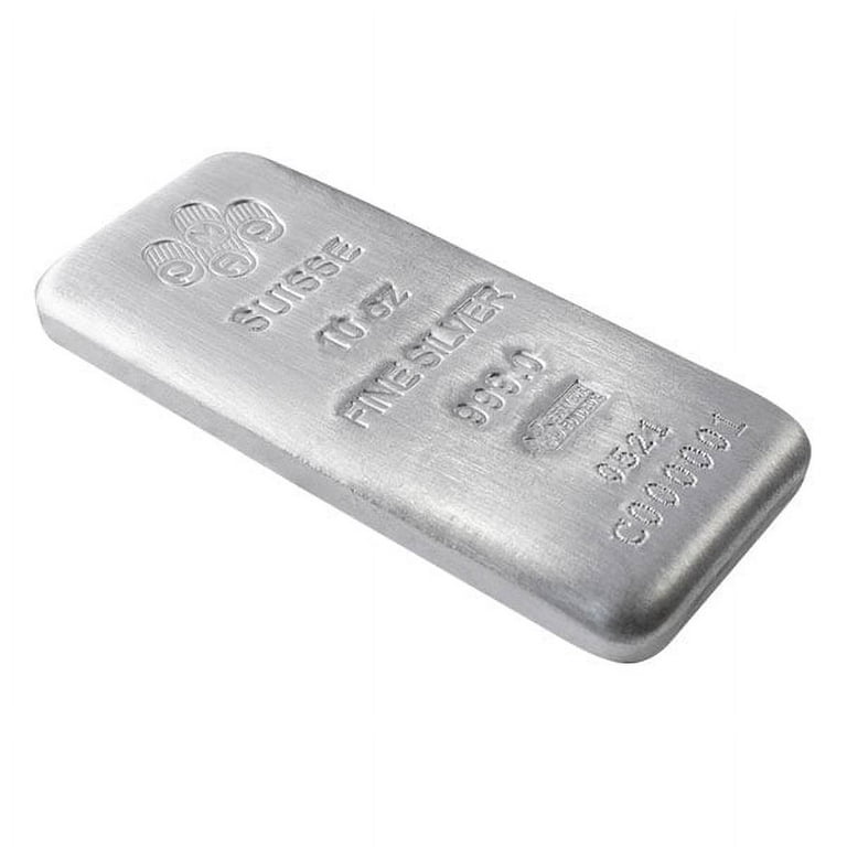 PAMP Suisse 10 Oz Silver Bullion Bar, .999 Pure - Walmart.com