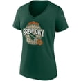 thumbnail image 2 of Women's Fanatics Hunter Green Milwaukee Bucks Hometown Collection Brew City V-Neck T-Shirt, 2 of 3