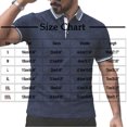 thumbnail image 3 of Ceisia Men's Regular Fit Contrast Trim Jacquard Short Sleeve Turndown Collar Casual Polo Shirt Gifts, 3 of 9