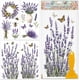 thumbnail image 1 of 4 láminas de transferencia para muebles con flores de lavanda, 15 x 30 cm (6 x 12 pulgadas), mariposa y abeja. Adhesivo UV autoadhesivo para decoración de paredes., 1 of 9