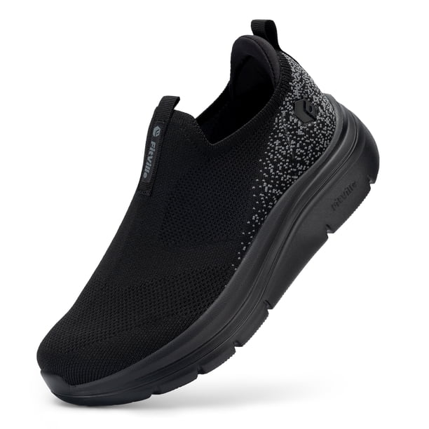 FitVille-zapatos antideslizantes para caminar para mujer, suela gruesa, ligeros, transpirables para pies hinchados, pies planos, arco de ajuste, tacón