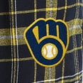 thumbnail image 4 of Men's Concepts Sport Navy Milwaukee Brewers Ultimate Plaid Flannel Pajama Pants, 4 of 4