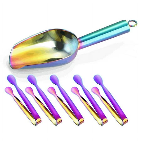 

Winter Clearance! Uhuya Ice Scoop for Freezer Stainless Steel Ice Scoop Heavy Duty Small Metal Candy Cream Kitchen Scoop for Home Wedding Bucket Food Sugar Coffee Beans Bar Multicolor