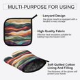 thumbnail image 3 of Yayeee Oven Mitts and Pot Holder Set of 2 Heat Resistant Kitchen Gloves Baking Hot Pad, Artistic Desert Pattern, 3 of 5