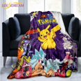 thumbnail image 1 of Manta de Anime japonés para niños, manta cálida de Sherpa para dormitorio, camas, sofá, sofá, famosa, 1 of 4