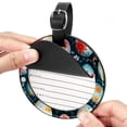 thumbnail image 2 of Easter Set of 2pcs PU Leather Round Suitcase Tags with Privacy Cover and Name ID Tag - Ideal for Travel Luggage, Handbags, Backpacks, School Bags, 2 of 6