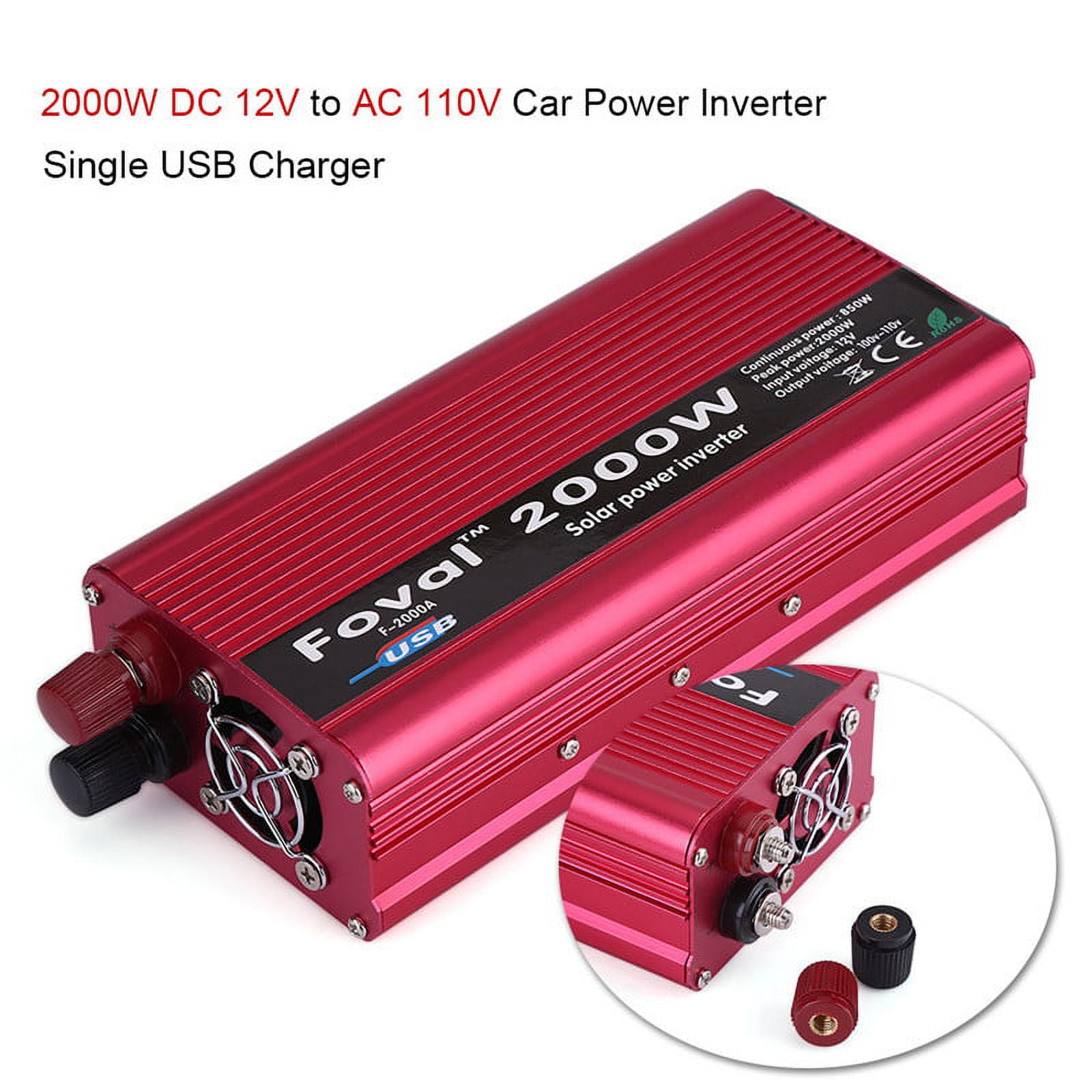 1500W/2000W/2600W Car Inverter DC 12V/24V to AC 220V Power