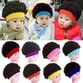 thumbnail image 3 of Novedad, peluca para niños y bebés, sombrero para fiesta, accesorios para fotos de Cosplay, peluca Afro de invierno para niño y niña, gorro rizado de pelo grande tejido 1-4t, 3 of 5