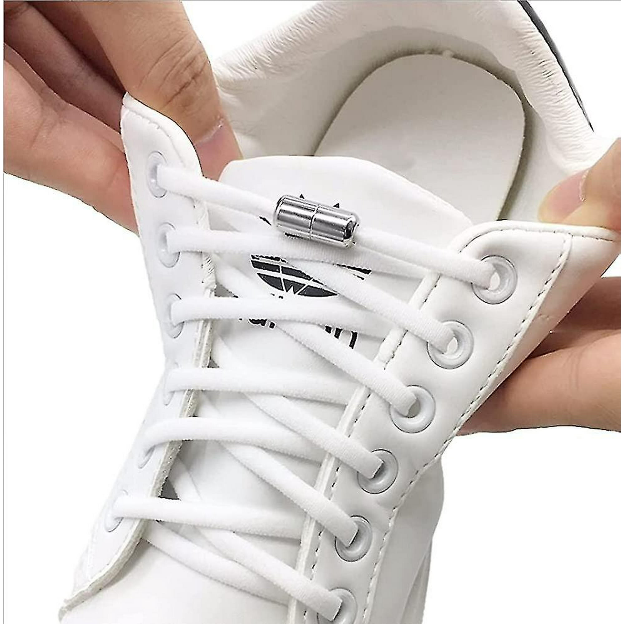 3 Pairs Elastic Round Shoe Laces Self locking Elastic Shoelace With Metal Walmart