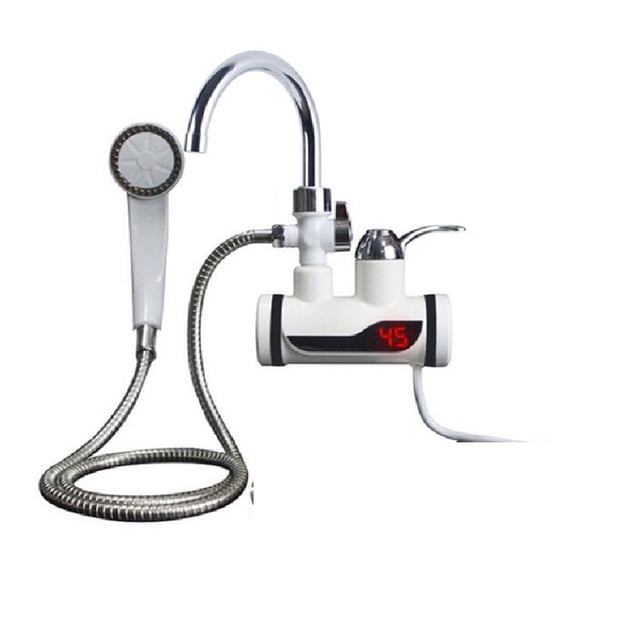 Electric Instant Hot Water Faucet Stainless Steel Water Heater With LED Temperature Display Tankless Tap For Kitchen Shower ,Healthy Quality