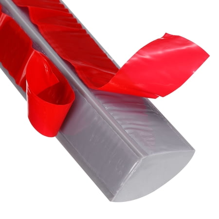 Uxcell 0.7 x0.86 x98 Flexible Quarter Round Wall Trim Double Self-adhesive Gray