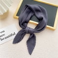 thumbnail image 1 of Pleated Solid Color Small Scarf Female Plain Four Seasons Light Paragraph Silk Scarf Spring Scarf Decorative Scarf Neck, 1 of 1