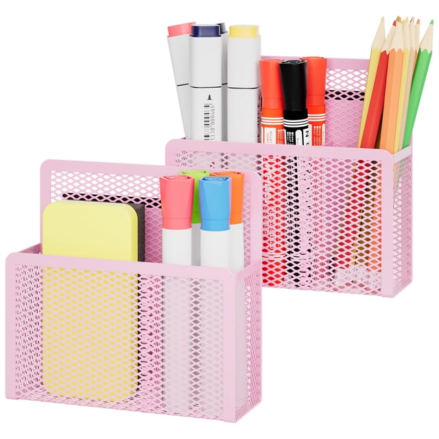 Marbrasse - Soporte magnético para rotuladores de borrado en seco, 2 unidades, color rosa