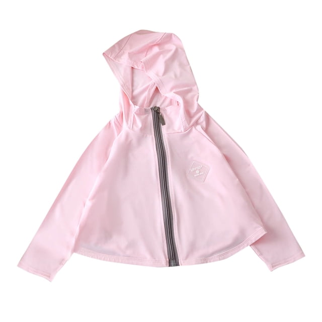 Posijego Veste de Protection Solaire pour Enfants, Chandail à Capuchon d'Été Rafraîchissant, Chemise de Pêche, Course, Randonnée pour Garçons et Filles