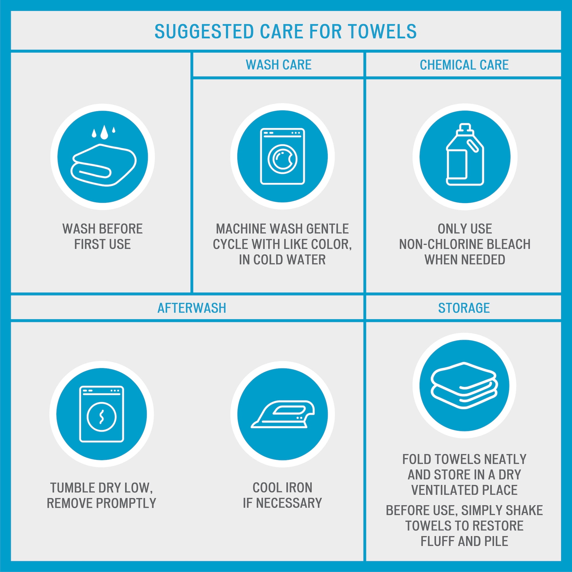 OLLIIX Madison Park Towel Coastal Solid 6-Piece Set