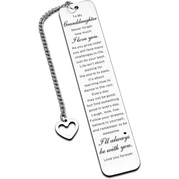 Granddaughter Gifts from Grandma - Birthday Gifts for College Stocking Stuffers for Kids Coolest Gifts for 18 Year Old Gift for Granddaughter Book Mark for Reading Women Valentines Gift
