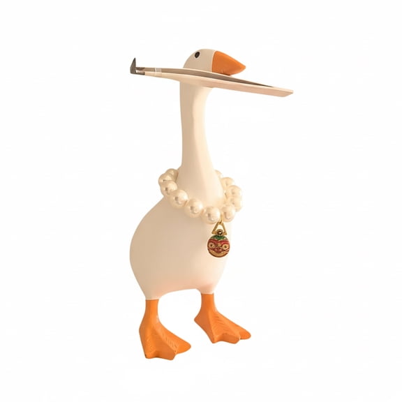 Bohorizon 7" Magnetic Desk Goose with Necklace – Cute Goose Key Holder & Home Office Decor