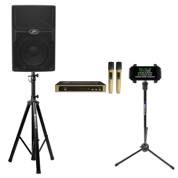 Peavey 12" 1000w Karaoke Machine System w/Bluetooth+(2) Wireless Mics