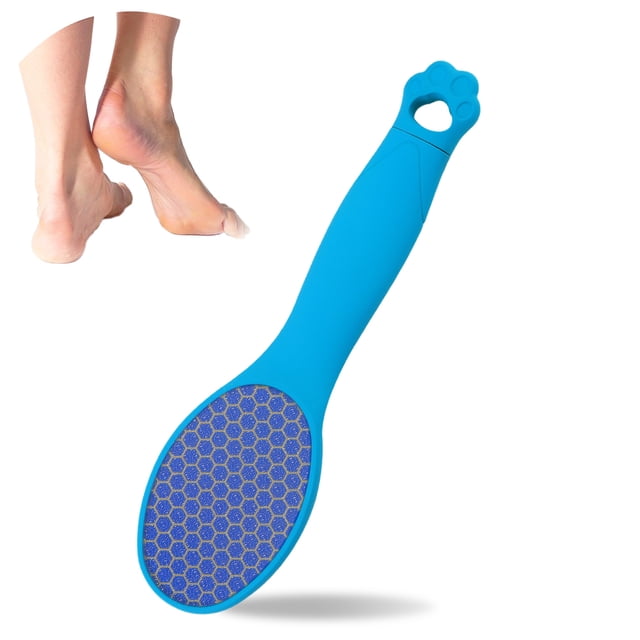 Lima para pies, removedor de callos de nanovidrio y cortaúñas, herramienta para el cuidado de los pies, pedicura, para quitar los talones agrietados, color azul